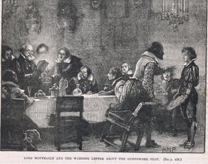 Lord Monteagle y la carta de advertencia sobre la Conspiración de la Pólvora 1605 de Henry Marriott Paget